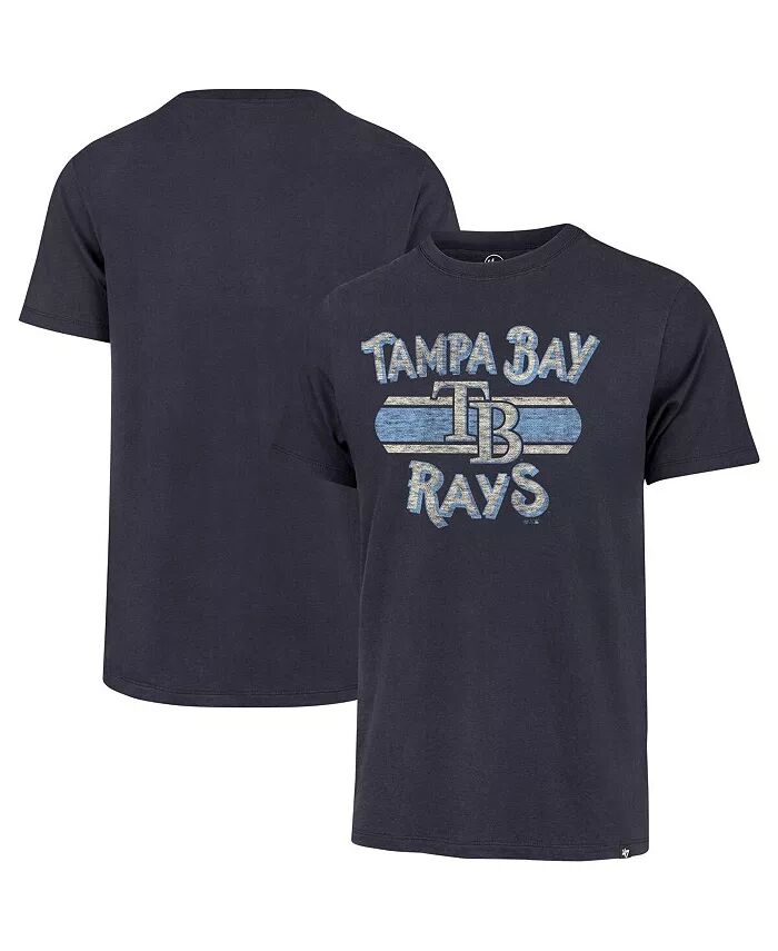 

Мужская темно-синяя потертая футболка Tampa Bay Rays Renew Franklin '47 Brand, синий