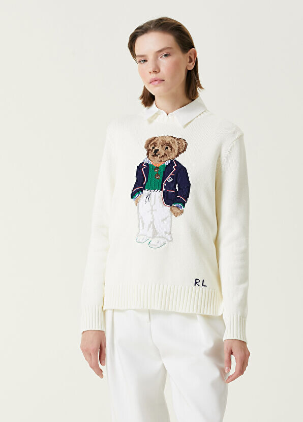 

Жаккардовый свитер с логотипом Polo Bear Polo Ralph Lauren, бежевый