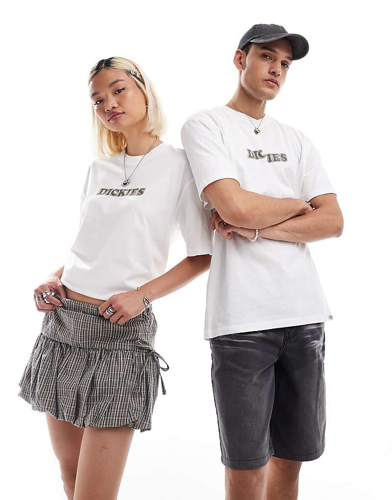 

Dickies – Choteau – Белая футболка с логотипом на подбородке