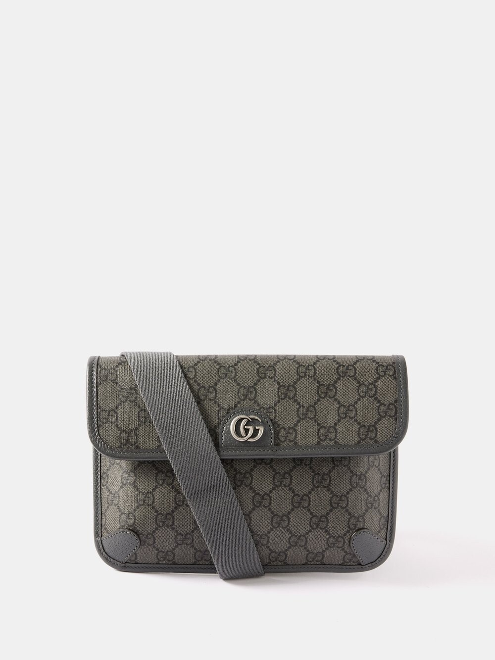 

Сумка через плечо из холщовой ткани с логотипом gg Gucci, черный