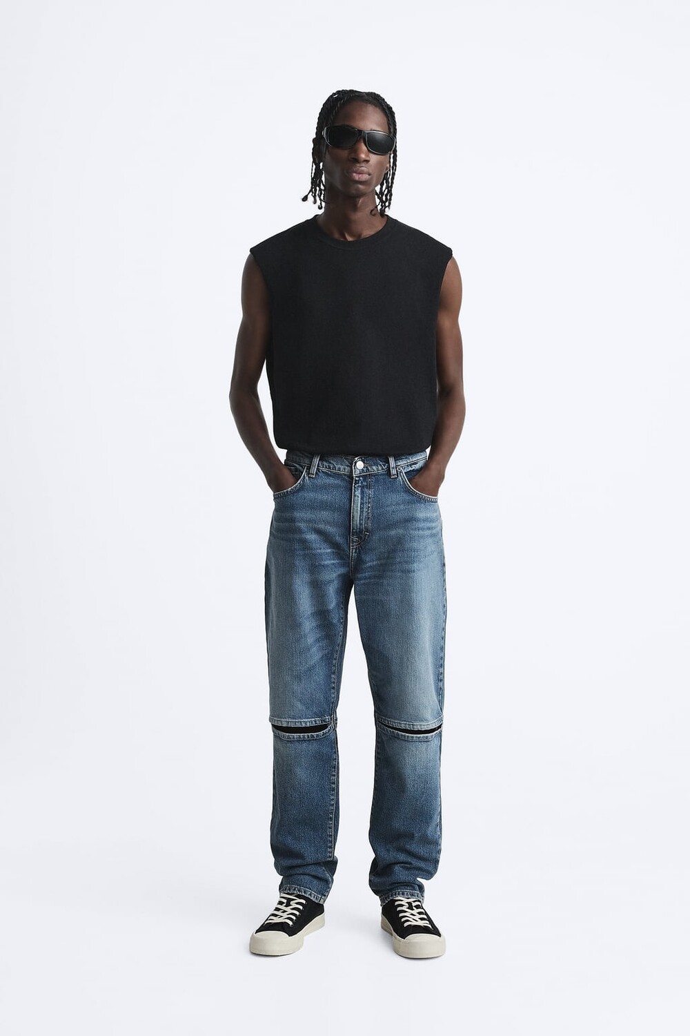 

Джинсы с открытиями ZARA, синий