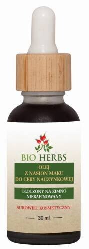 

Масло семян мака для капиллярной кожи, 100% натуральная кожа волос, 30 мл Bio Herbs