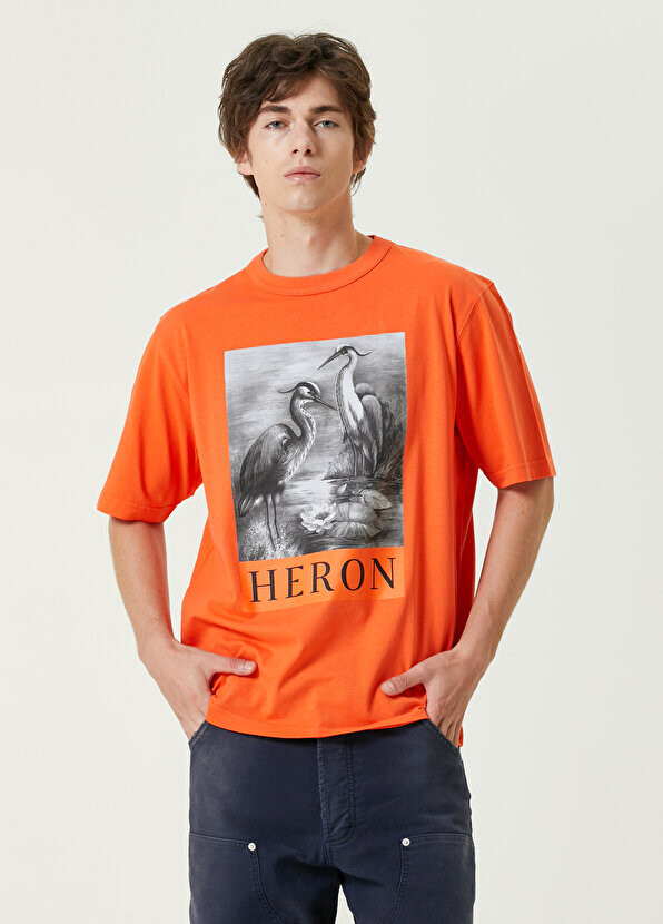 

Оранжевая футболка с логотипом Heron Preston, Оранжевый