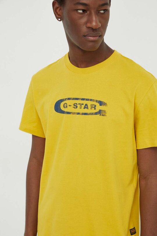 

Хлопковая футболка G-Star Raw, желтый