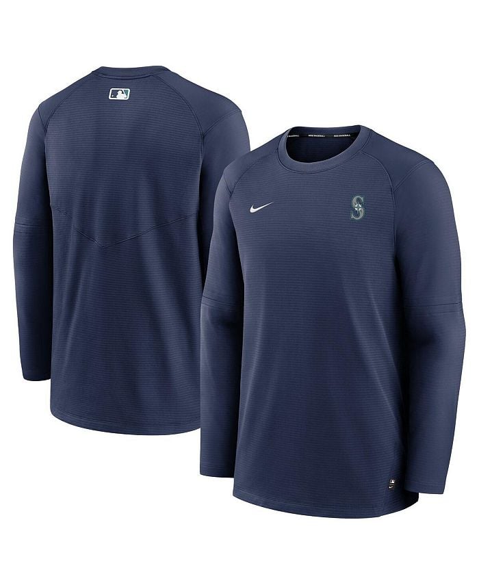 

Мужская темно-синяя футболка с длинным рукавом и логотипом Seattle Mariners Authentic Collection Performance Nike, синий