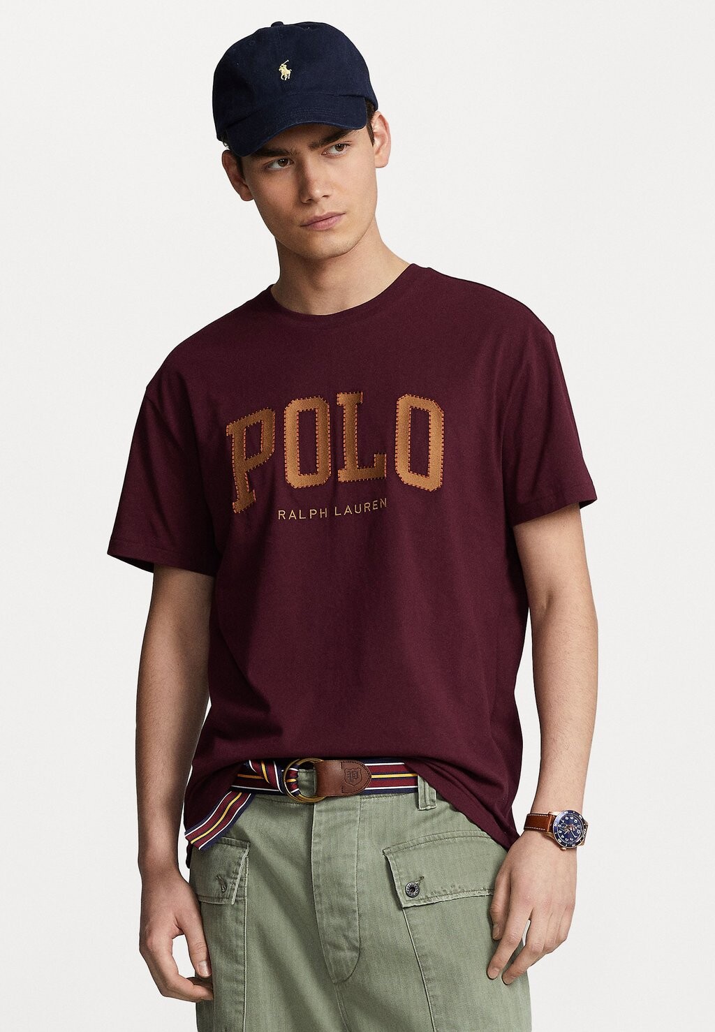

Футболка с принтом Polo Ralph Lauren, красный