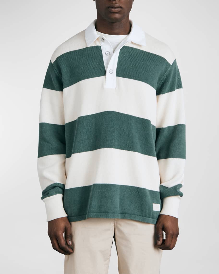 

Мужская вязаная рубашка для регби в полоску Eton Rag & Bone