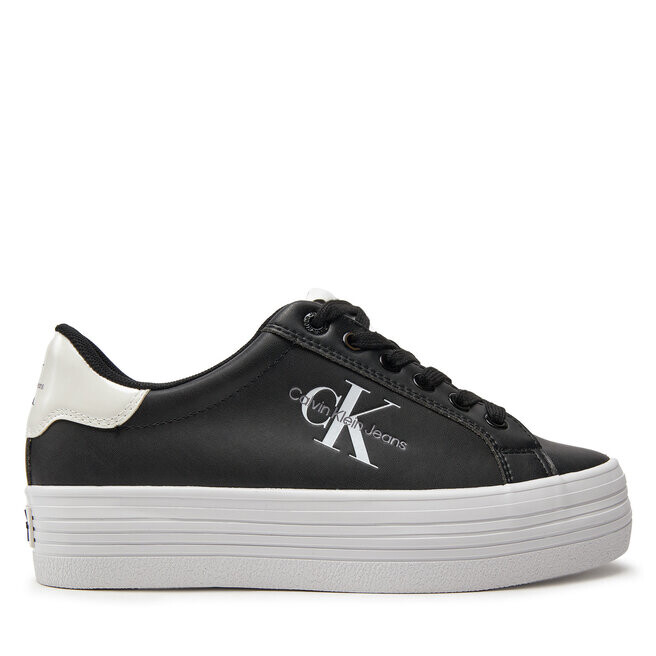 

Кроссовки Calvin Klein Jeans Bold Vulc Flatf Lace Lth Met YW0YW01393 Black/Bright White 0GM, черный