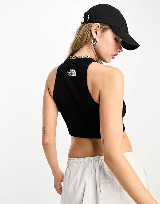 

Черная укороченная майка с логотипом The North Face center
