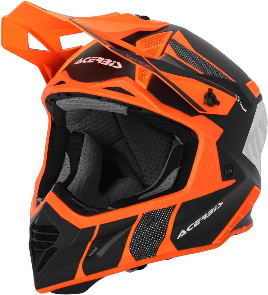 X-Track 2023 Шлем для мотокросса Acerbis, черный/неоново-оранжевый шлем acerbis x track mips для мотокросса желтый черный