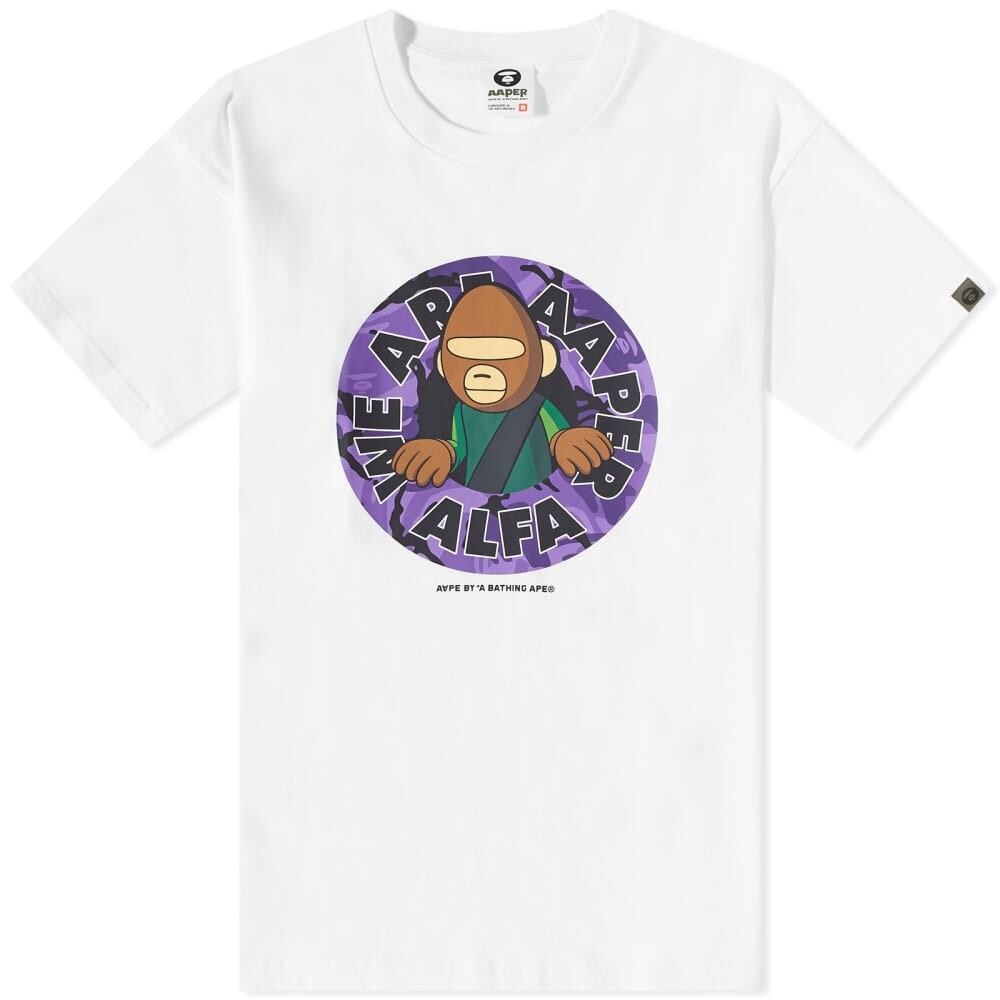 

Базовая футболка AAPE We Are Aaper Alfa, белый