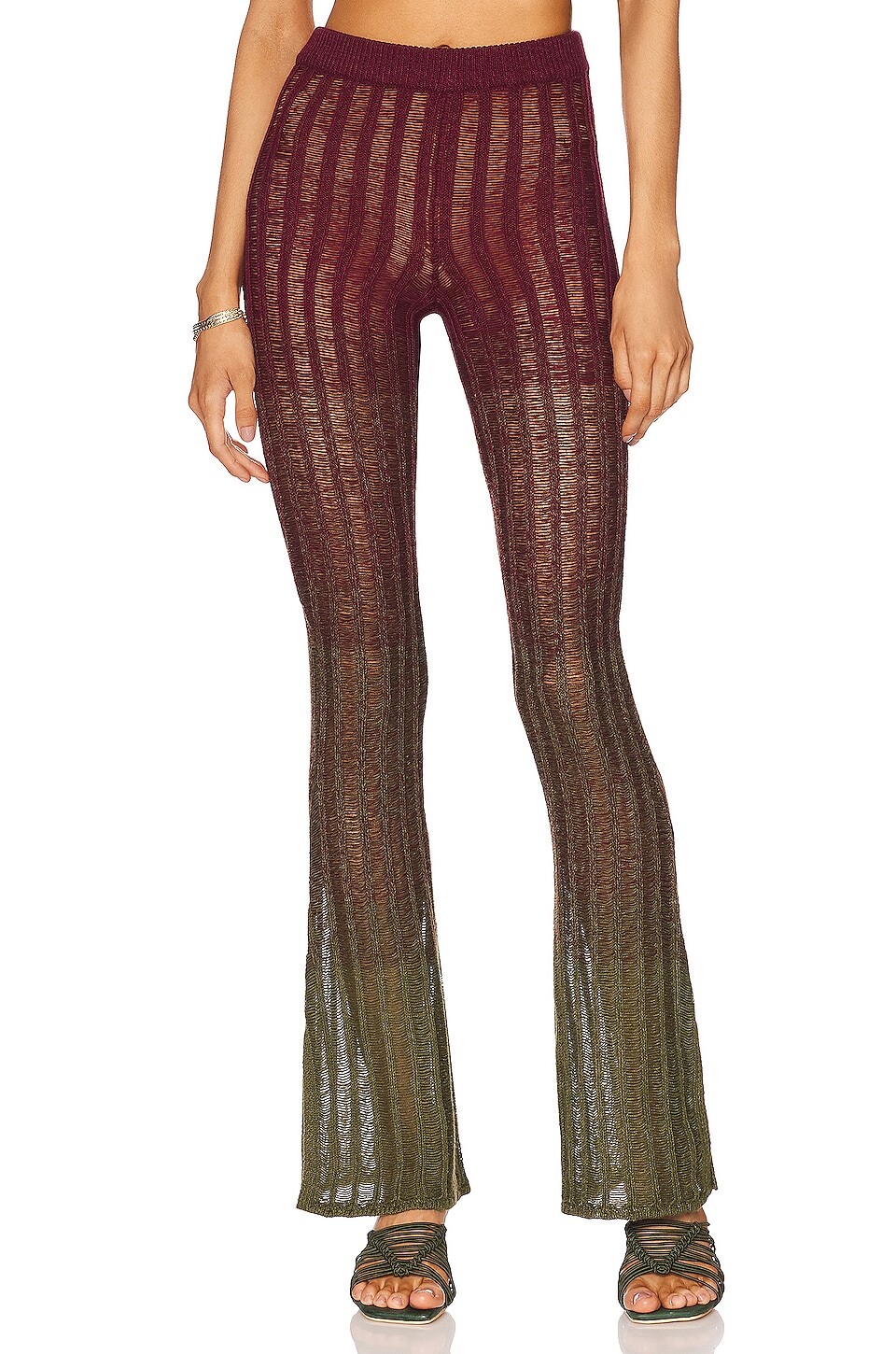 

Брюки h:ours Zicatela Knit W Side Slits, цвет Red Green Ombre
