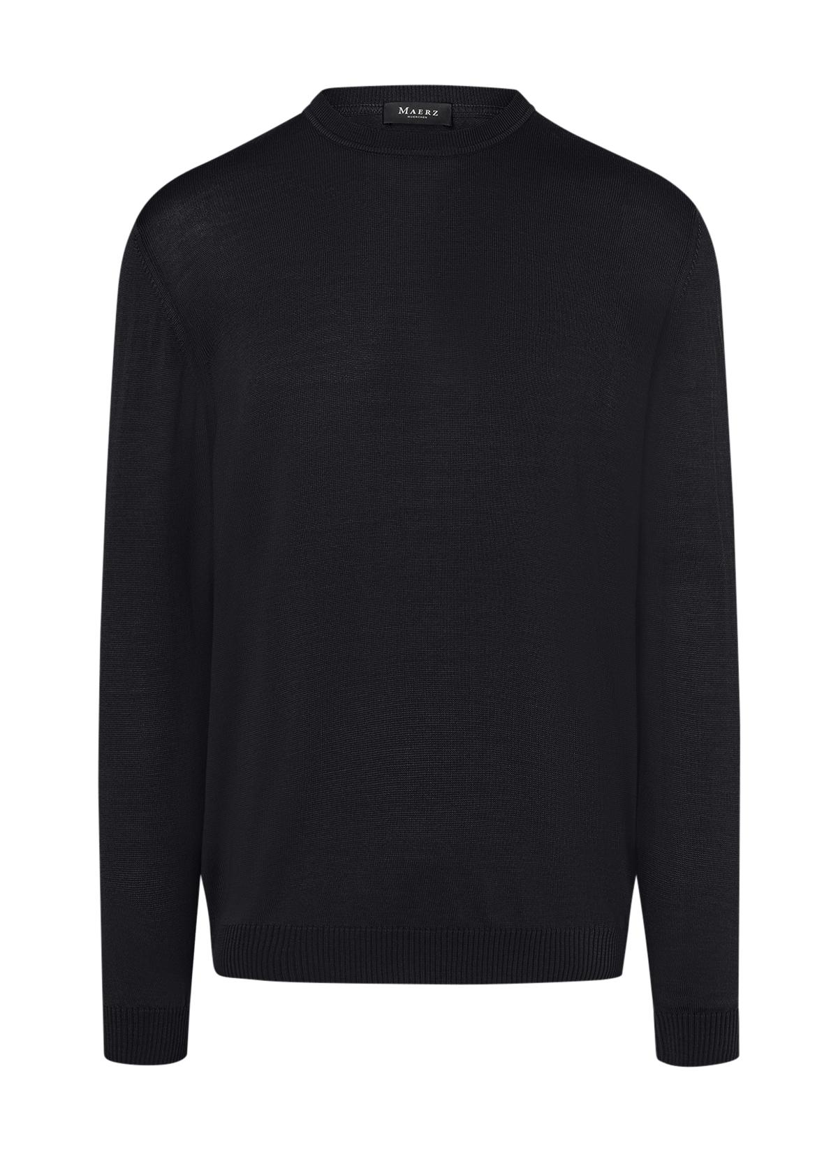 Пуловер März Rundhals Superwash Classic Fit, черный