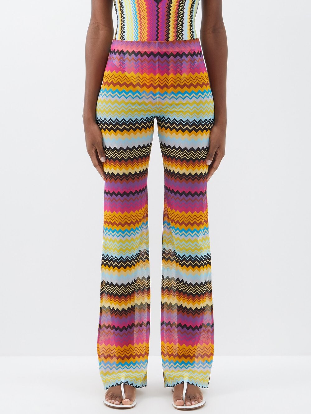 

Брюки из тюля с зигзагом Missoni, мультиколор