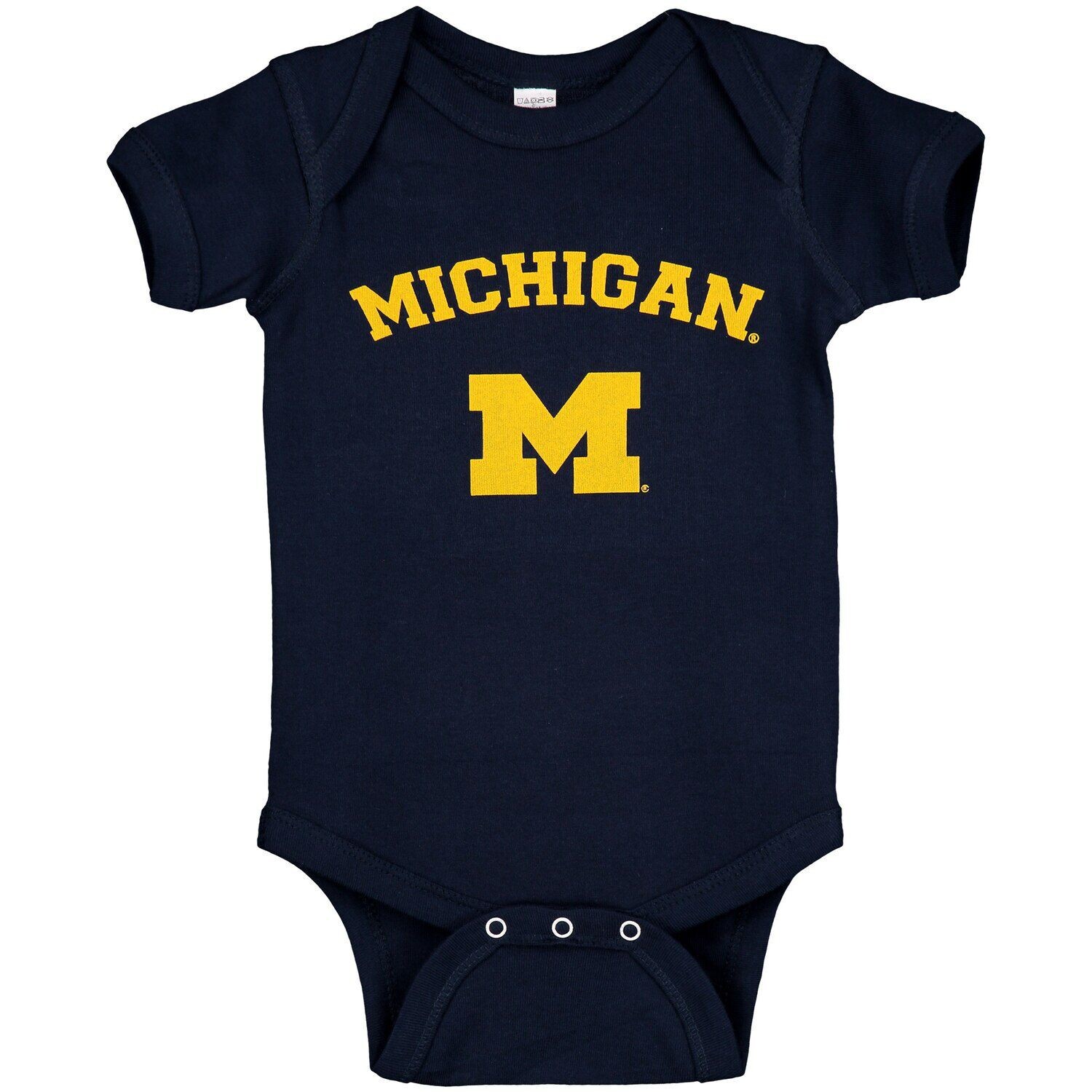 

Темно-синее боди Infant Michigan Wolverines Arch & Logo Unbranded