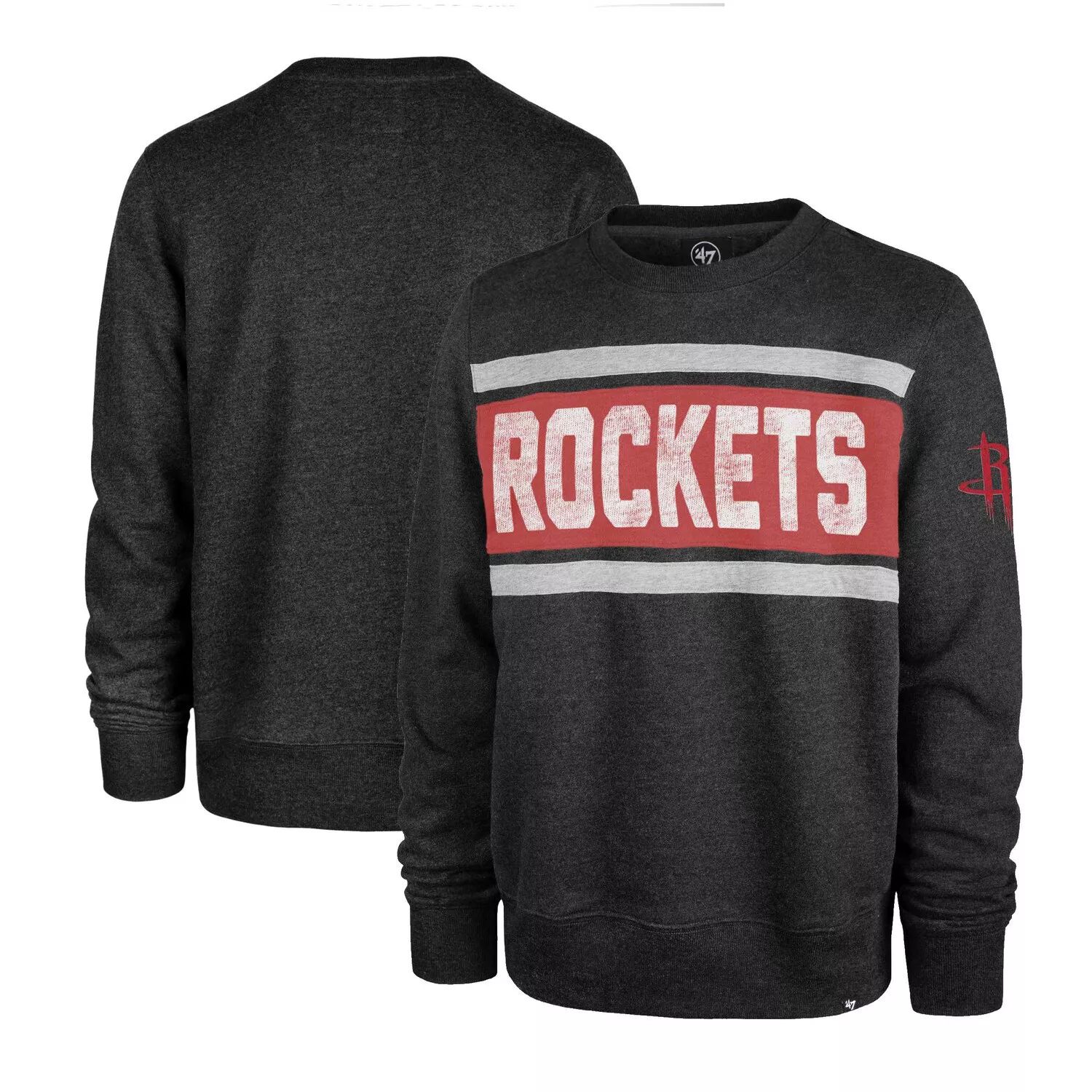 Мужской пуловер '47 Heather Black Houston Rockets Tribeca Emerson