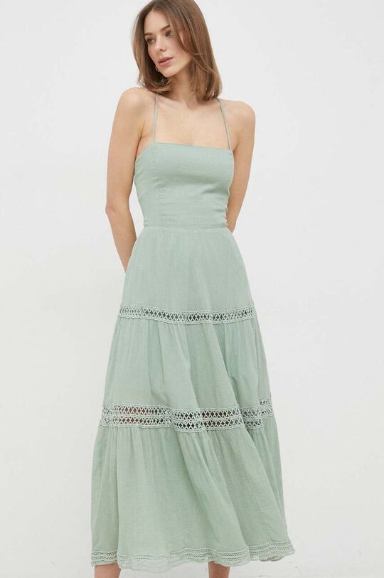 

Хлопковое платье Guess, зеленый