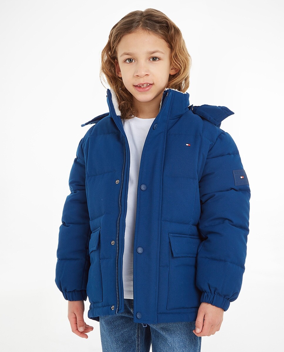 

Парка для мальчика с капюшоном Tommy Hilfiger, синий