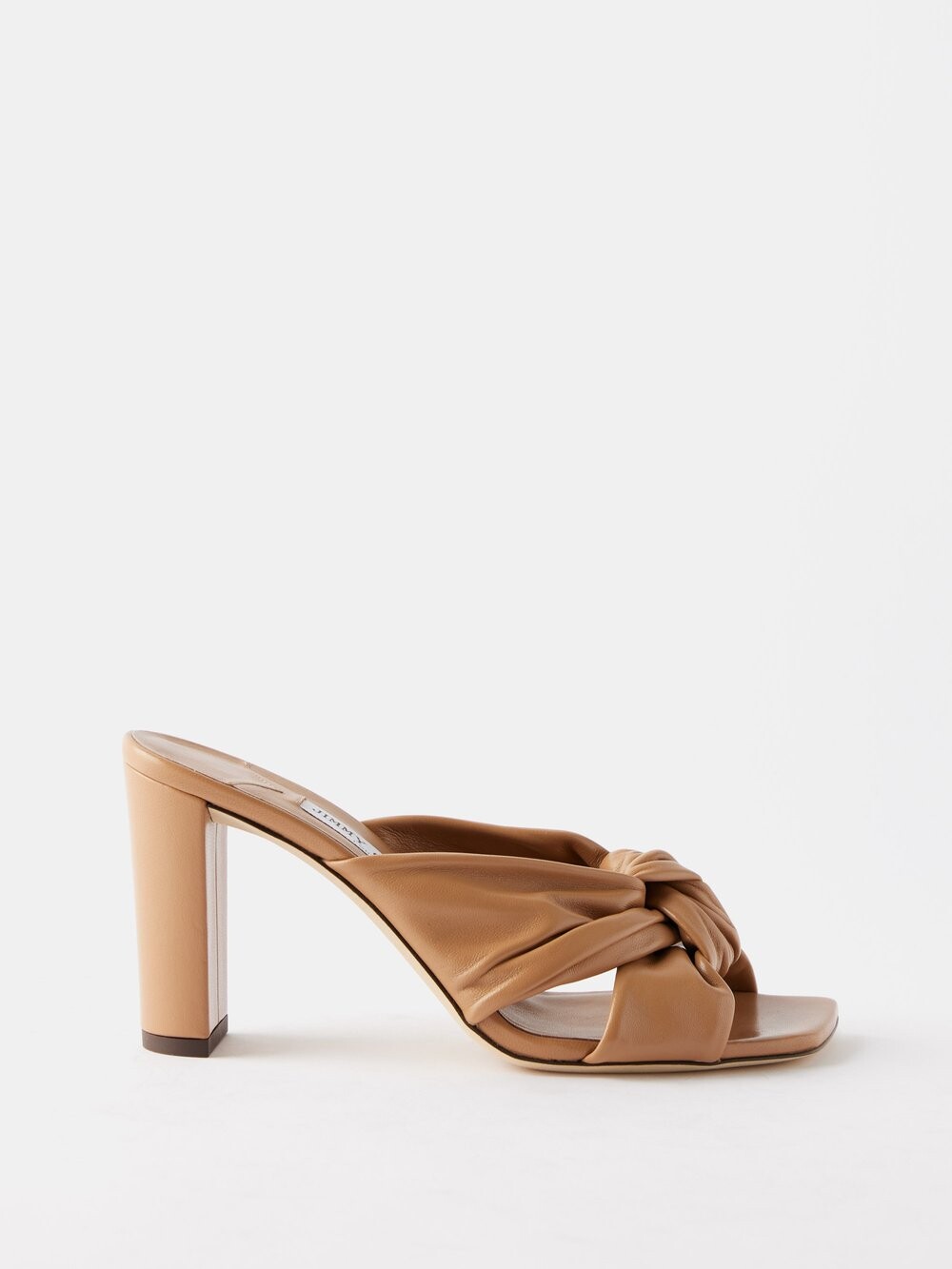 

Мюли avenue 85 с завязками из кожи Jimmy Choo, коричневый