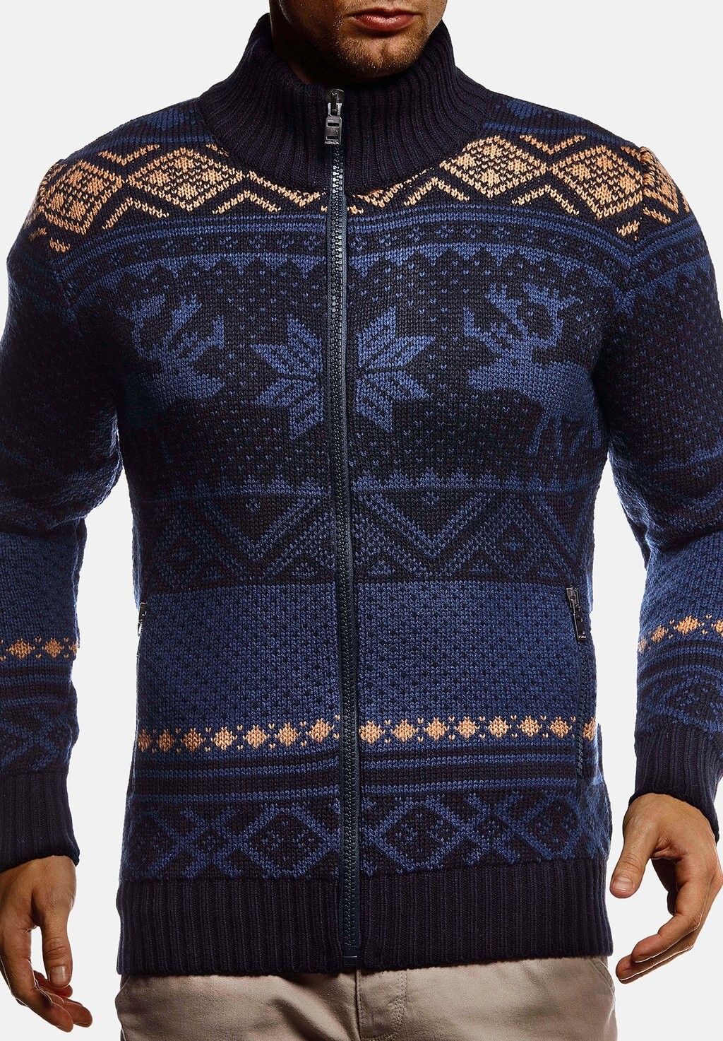 

Кардиган MIT STEHKRAGEN NORWEGERMUSTER Leif Nelson, цвет blau
