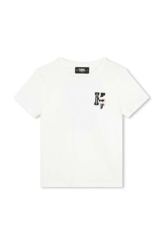 

Хлопковая футболка для детей Karl Lagerfeld, белый