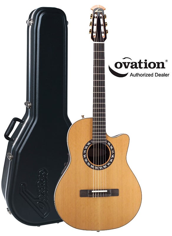 Акустическая гитара Ovation 1773AX-4 Pro Series Legend Nylon Mid Depth 6-String Acoustic-Electric Guitar w/ABS Hard Case