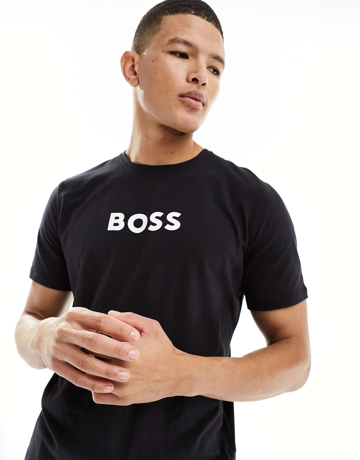 

Черная футболка с логотипом Boss Bodywear, Черный