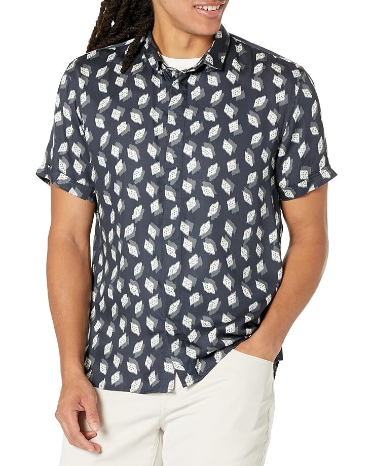 

Рубашка John Varvatos Loren Short Sleeve Sport Shirt W690Z2, черный