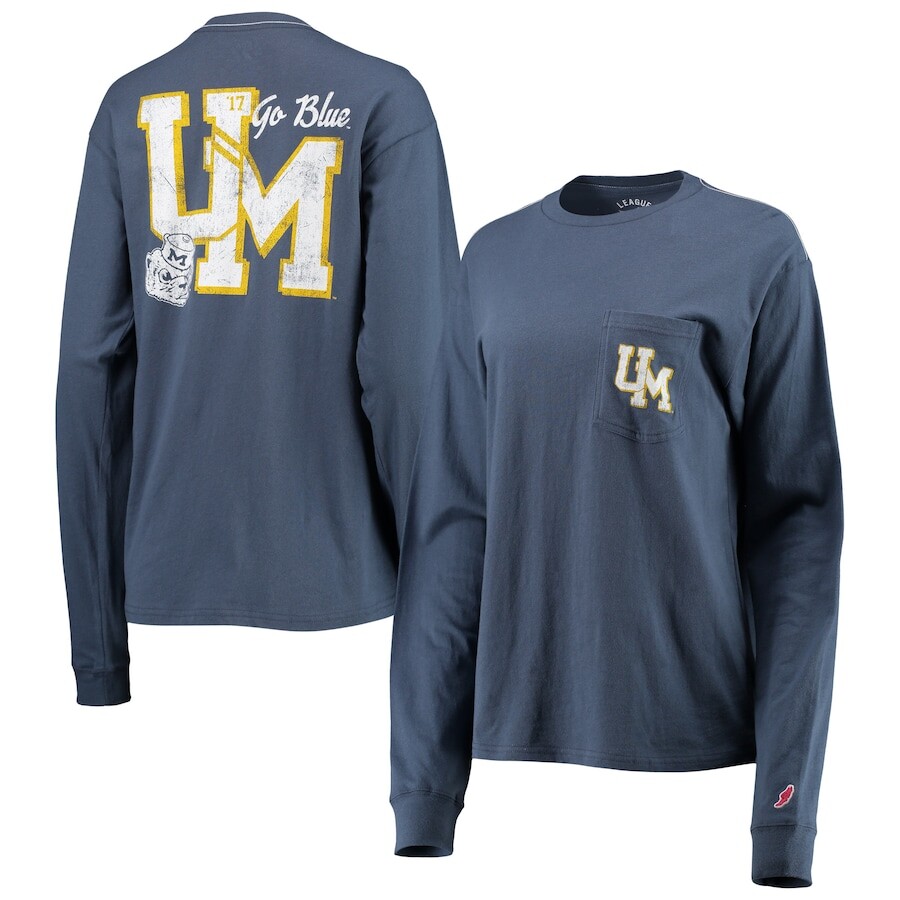 

Футболка с длинным рукавом League Collegiate Wear Michigan Wolverines, нави