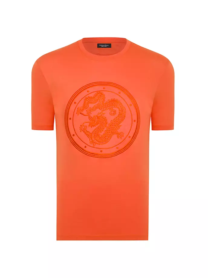 

Футболка Stefano Ricci, цвет pumpkin orange
