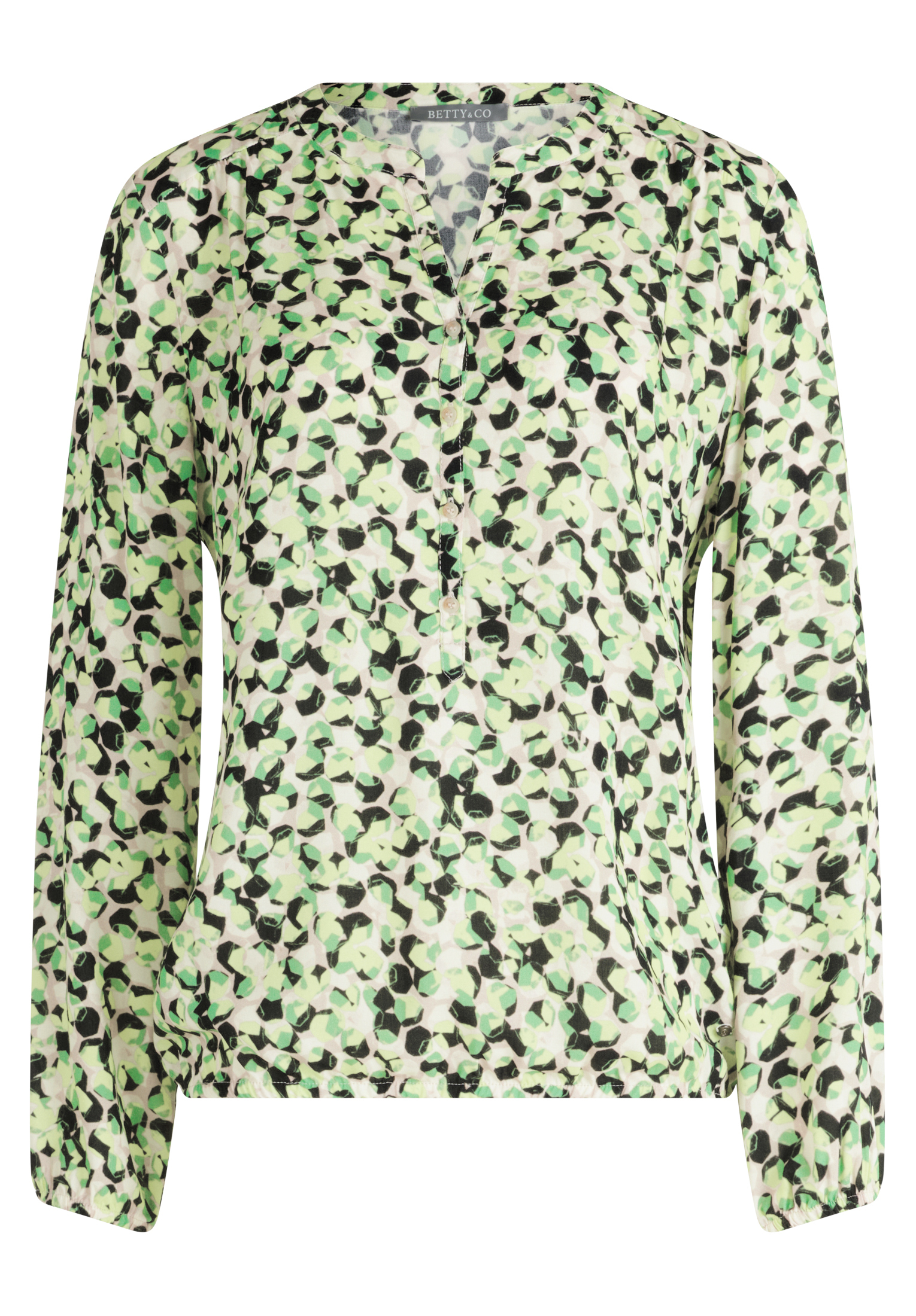 Блуза BETTY & CO Schlupf mit Print, цвет Green-Nature