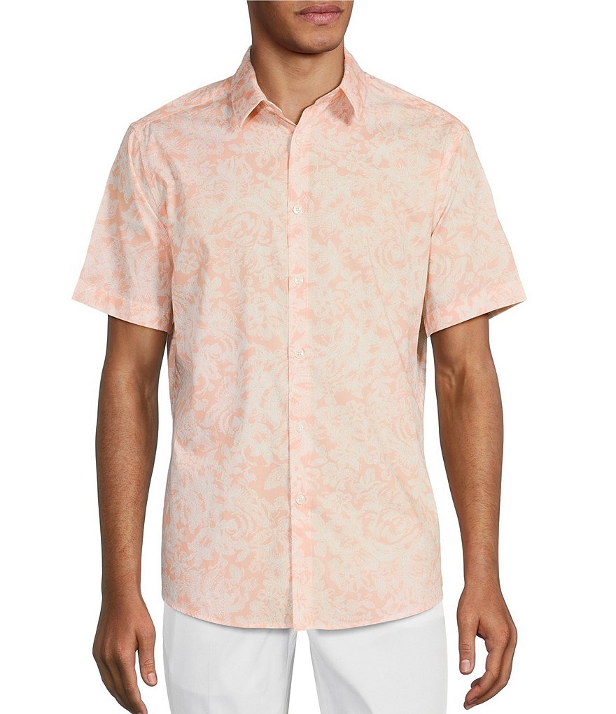Тканая рубашка с короткими рукавами и цветочным принтом Murano Taser, оранжевый рубашка с короткими рукавами и цветочным принтом y a s оранжевый