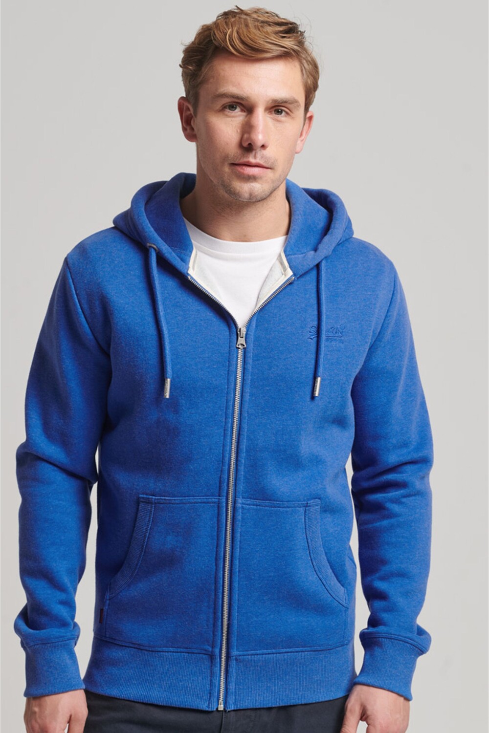 

Толстовка на молнии и вышитым логотипом Vintage Superdry, синий