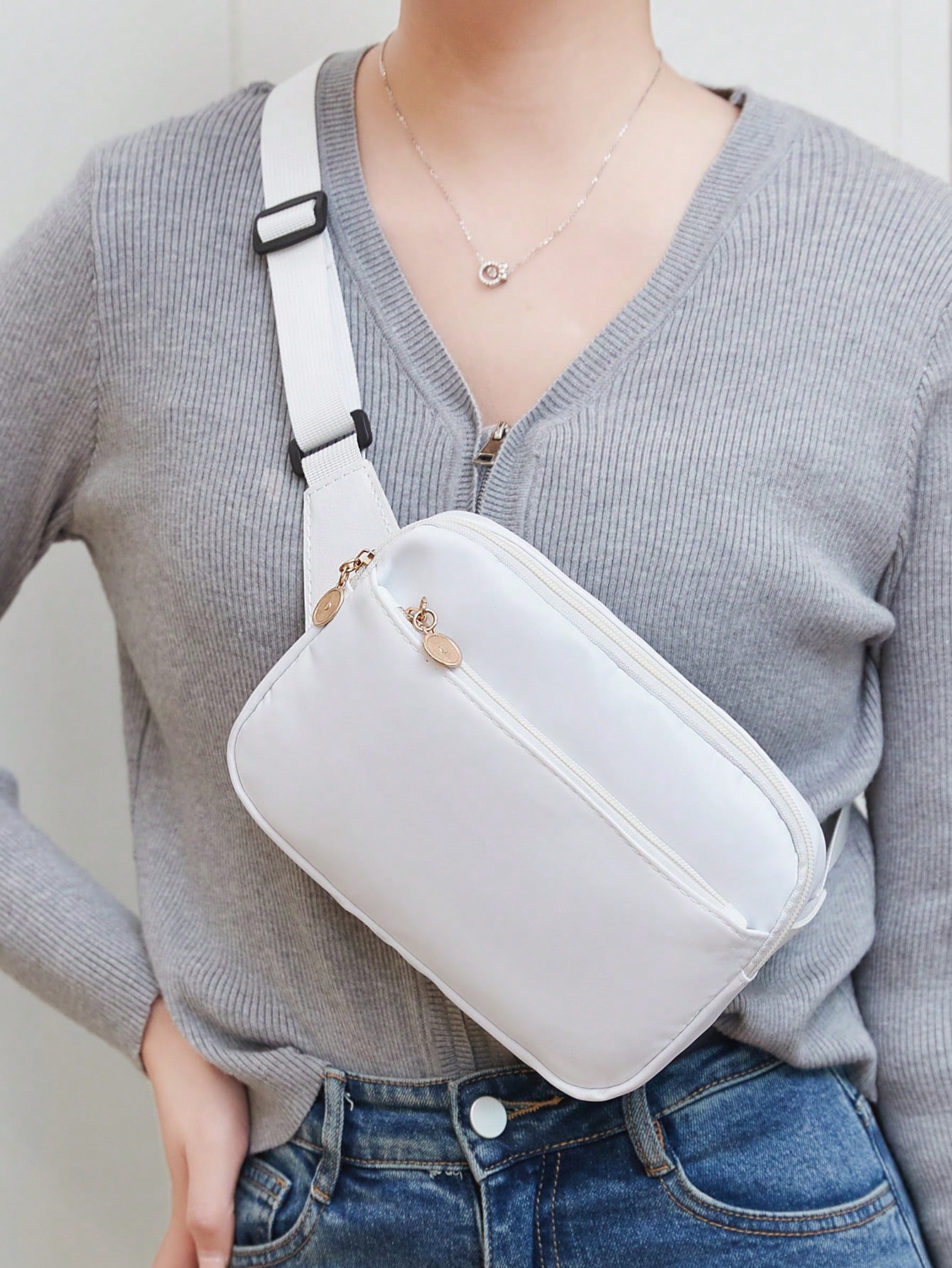 2023 Новая женская повседневная сумка через плечо, белый нейлоновая сумка на плечо cordura в японском стиле водонепроницаемая повседневная сумка через плечо модная мужская сумка прочная нагрудная