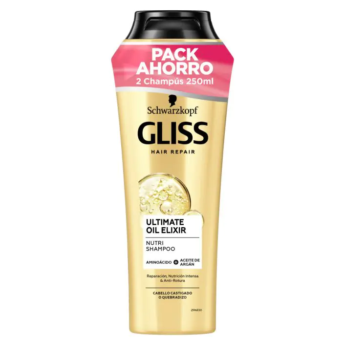 

Шампунь ultimate oil elixir nutri champú pack Gliss, объем 2 x 250 мл