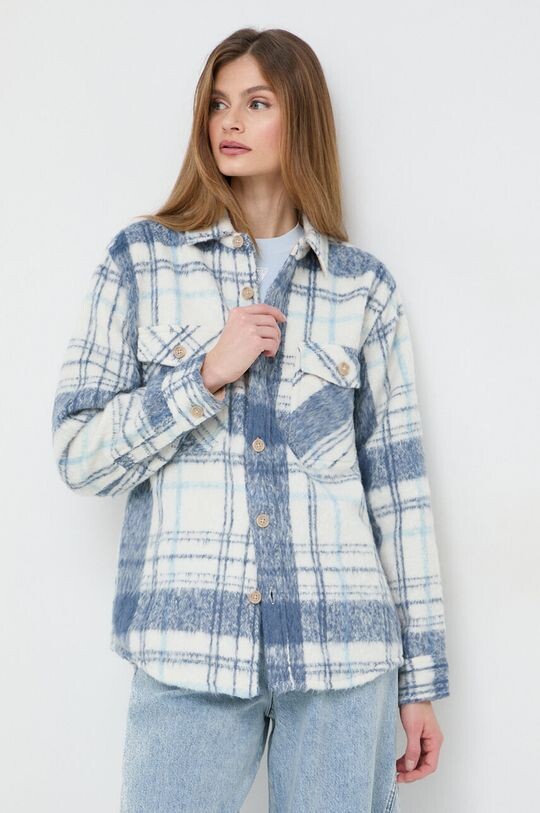 

Куртка-рубашка из смесовой шерсти Guess, синий