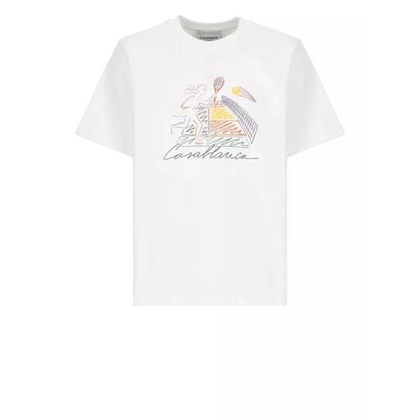 цена Футболка jeu de crayon t-shirt Casablanca, белый