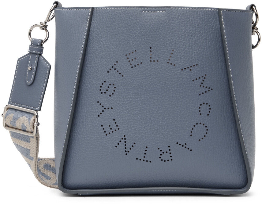 

Синяя зернистая сумка с логотипом Stella Mccartney