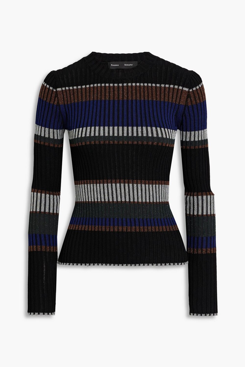 

Топ трикотажной вязки в металлическую полоску PROENZA SCHOULER, черный