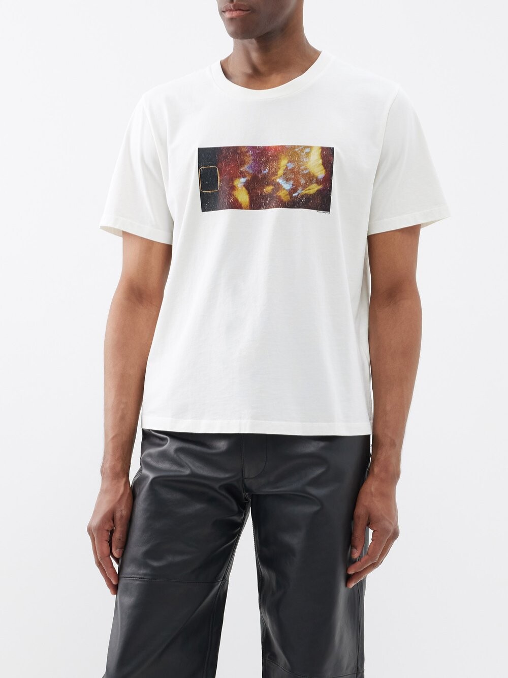 

Футболка из хлопкового джерси с графическим принтом MM6 Maison Margiela, белый