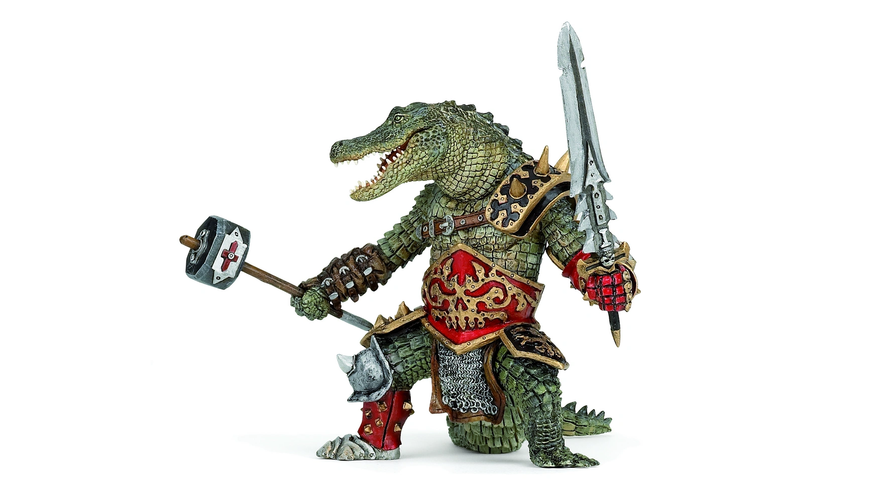 Крокодил-мутант Papo papo коллекционная фигурка серия рыцари рыцарь оленя 39911
