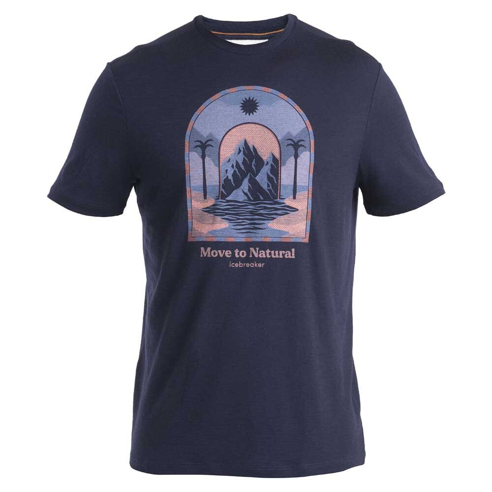 

Футболка с коротким рукавом Icebreaker Merino 150 Tech Lite III Mountain Gateway, синий