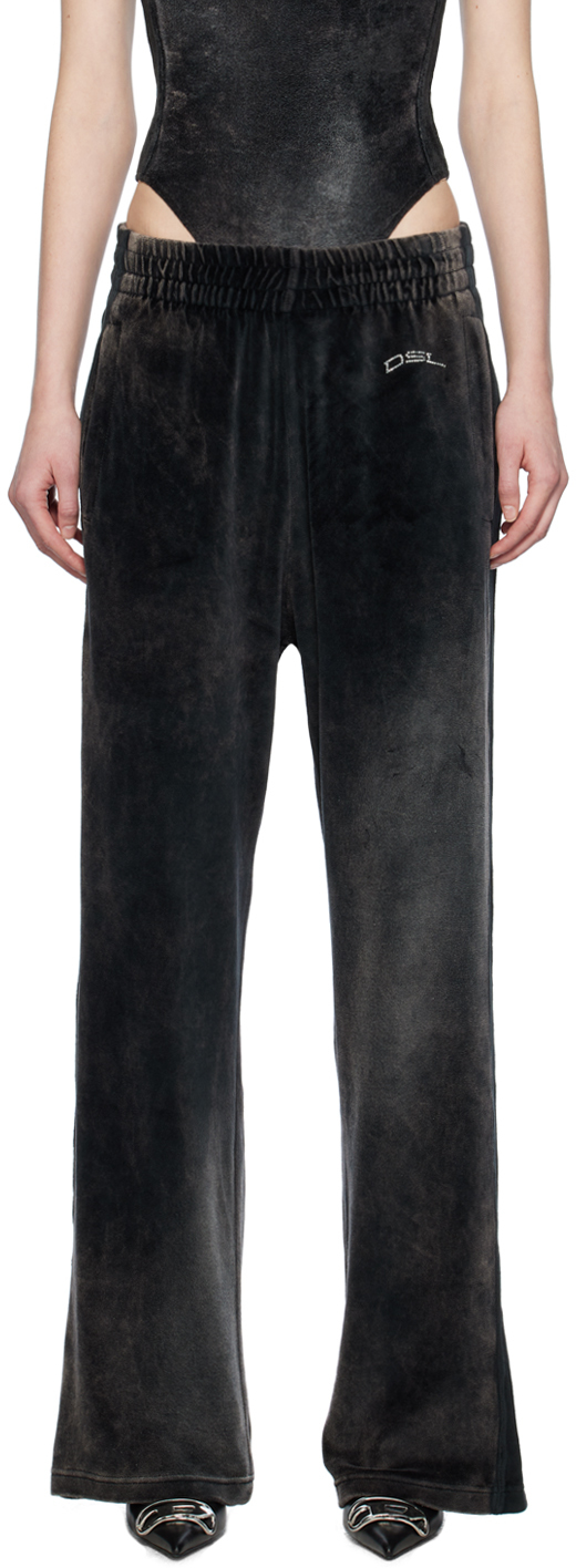 Черные брюки для отдыха P-Martyn Diesel брюки широкие из велюра m синий