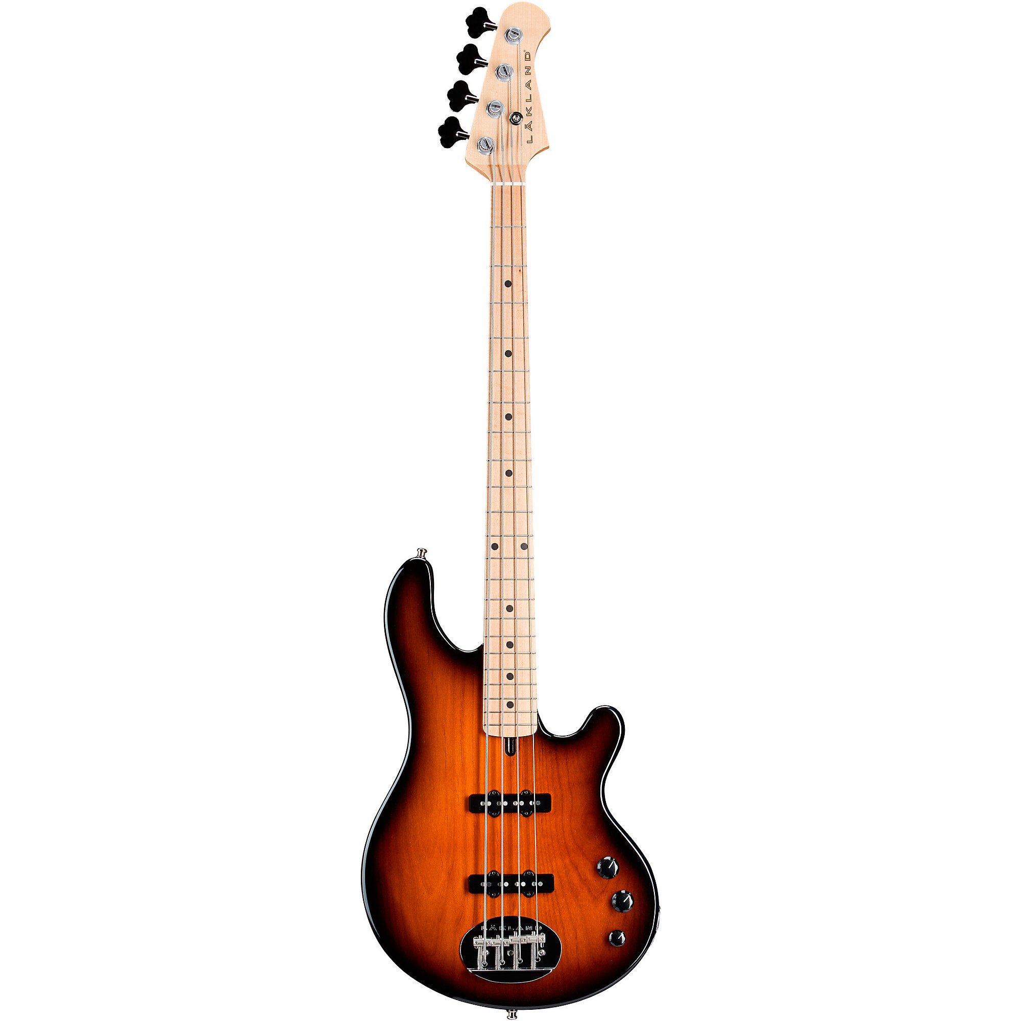 Электрическая бас-гитара Lakland Classic 44 Dual J Maple с накладкой Tobacco Sunburst
