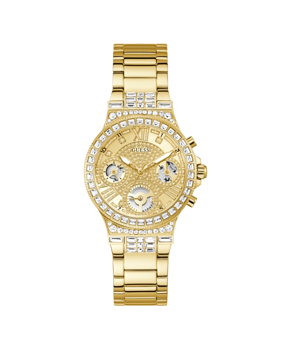 Женские часы Moonlight GW0320L2 из силикона и золотого ремешка Guess, золотой роскошные женские часы contena стразы модные золотые женские часы женские часы