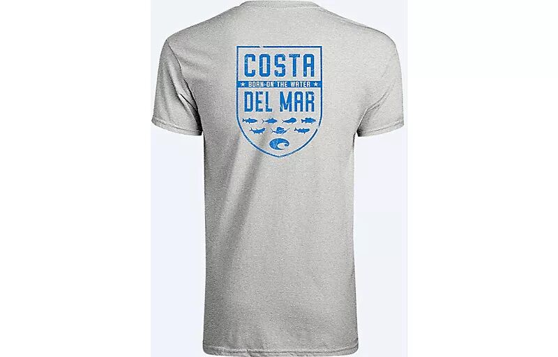 Мужская футболка Costa Del Mar со щитом, серый
