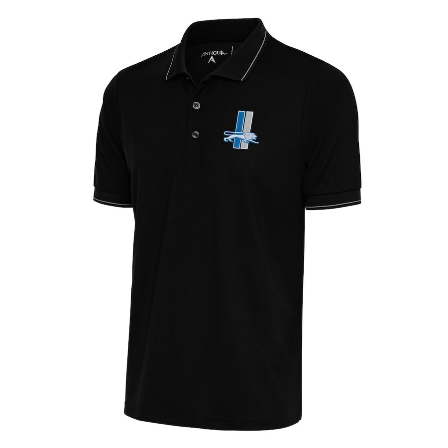 

Поло с коротким рукавом Antigua Detroit Lions, черный