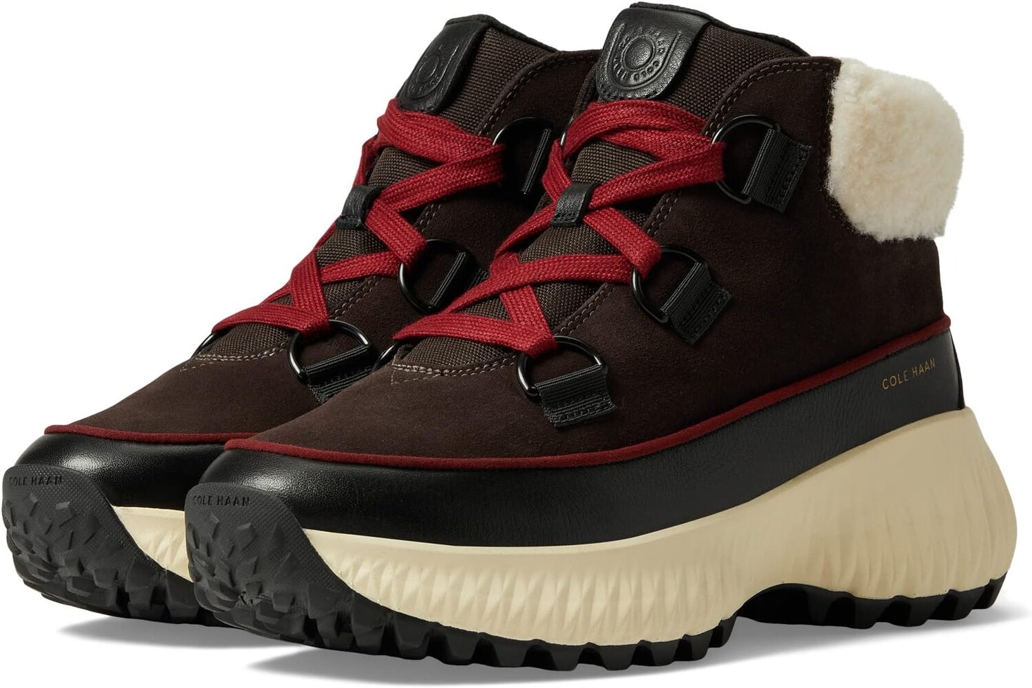 

Походная обувь WR Zerogrand Flurry Hiker Cole Haan, цвет Water Resistant Dark Chocolate/Black/Biking Red
