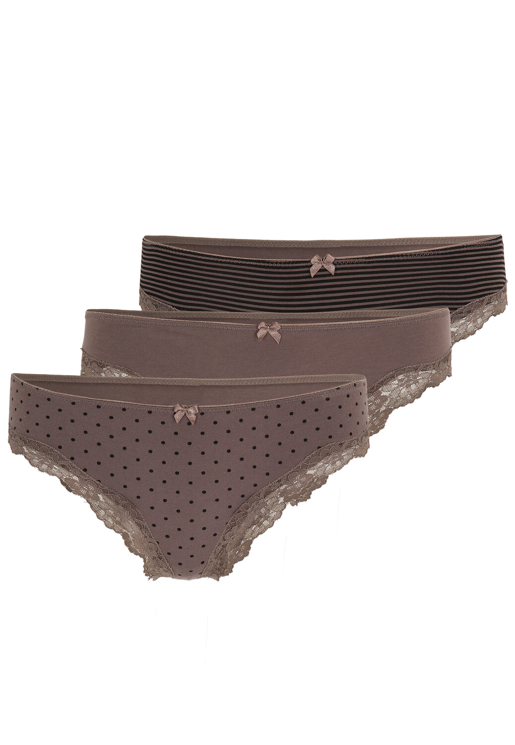 

Трусы LASCANA Brasil, цвет taupe uni, gepunktet, gestreift