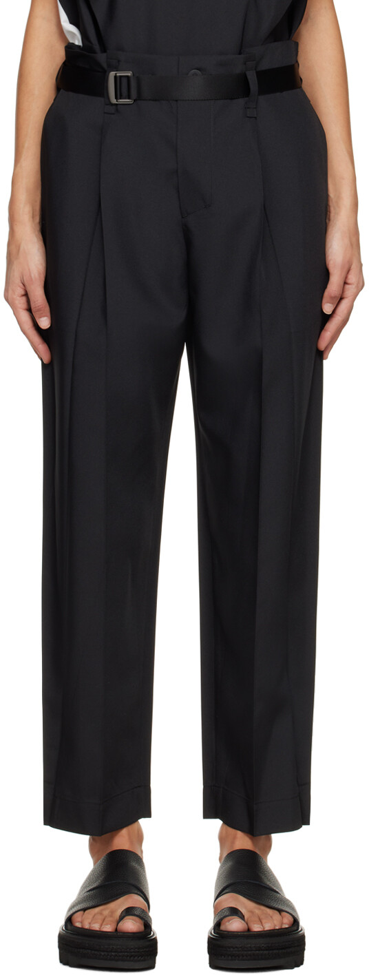 

Черные брюки с косой складкой 132 5. Issey Miyake, цвет Black